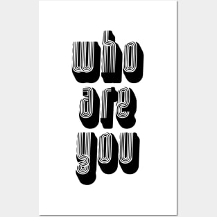 Who Are You Funky Font Question Posters and Art